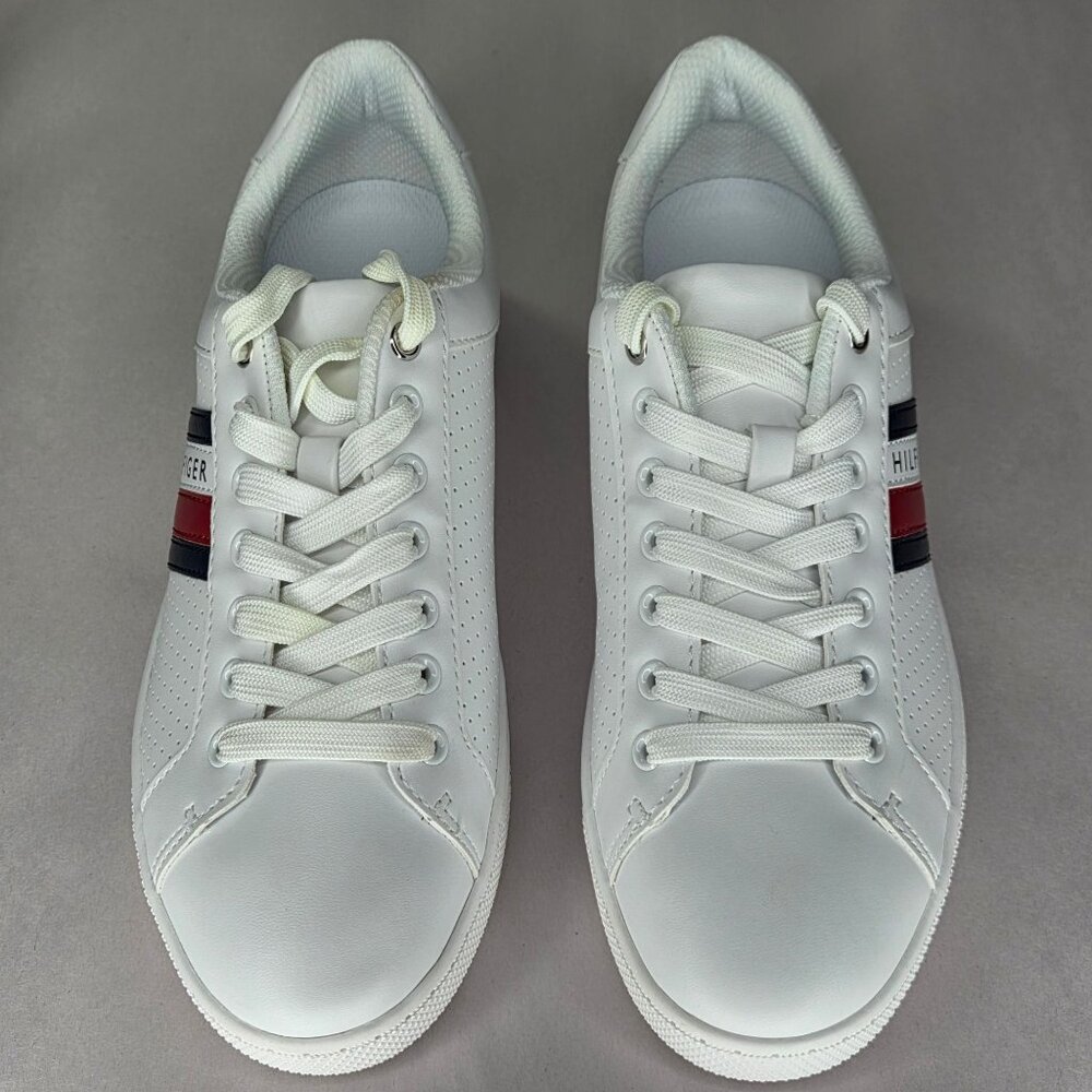 NWOT Tommy Hilfiger Women's Jallya Perforated Court Sneakers - Picture 3 of 8